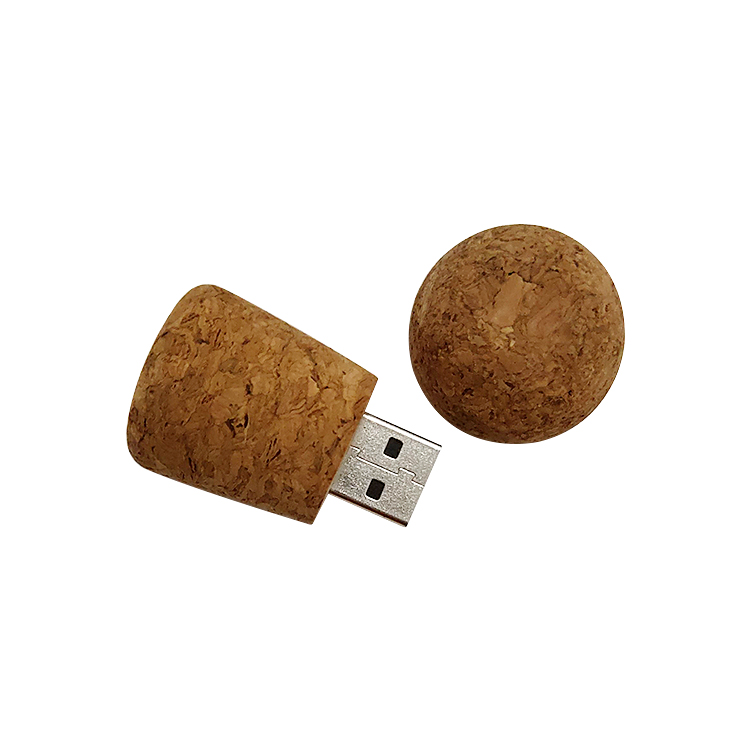 Custom company logo wholesale bulk cheap Champagne cork wooden usb LWU358